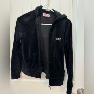 Juicy Couture Classic velour Black zip jacket XS